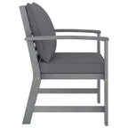 vidaXL Patio Furniture Set 4 Piece Bench Chair with Table Solid Acacia Wood
