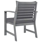 vidaXL Patio Furniture Set 4 Piece Bench Chair with Table Solid Acacia Wood