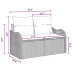 vidaXL Garden Sofa Set with Cushion 10 pcs Brown Poly rattan