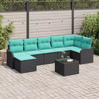 vidaXL Salon de jardin avec coussins 7 pcs Résine tressée