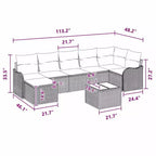 vidaXL Salon de jardin avec coussins 7 pcs Résine tressée