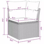 vidaXL Garden Sofa Set 10 pcs Brown Poly rattan