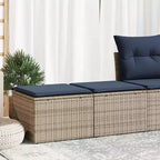 vidaXL Garden Sofa Set, Outdoor Poly Rattan Modular 2-Piece Patio Furniture with Cushions, Multiple Colors