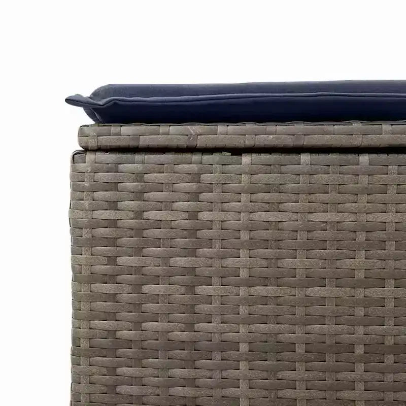 vidaXL Garden Sofa Set, Outdoor Poly Rattan Modular 2-Piece Patio Furniture with Cushions, Multiple Colors