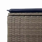 vidaXL Garden Sofa Set, Outdoor Poly Rattan Modular 2-Piece Patio Furniture with Cushions, Multiple Colors