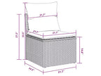 vidaXL Garden Sofa Set 8 pcs Brown Poly rattan