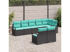 vidaXL Garden Sofa Set 8 pcs Brown Poly rattan