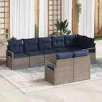 vidaXL Garden Sofa Set 8 pcs Brown Poly rattan