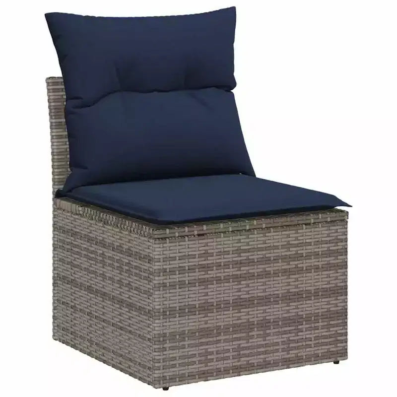 vidaXL Garden Sofa Set 8 pcs Brown Poly rattan