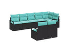 vidaXL Garden Sofa Set 8 pcs Brown Poly rattan