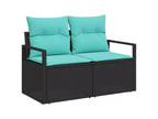 vidaXL Garden Sofa Set 8 pcs Brown Poly rattan