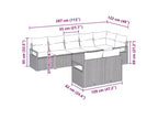 vidaXL Garden Sofa Set 8 pcs Brown Poly rattan