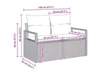 vidaXL Garden Sofa Set 8 pcs Brown Poly rattan