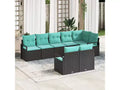 vidaXL Garden Sofa Set 8 pcs Brown Poly rattan