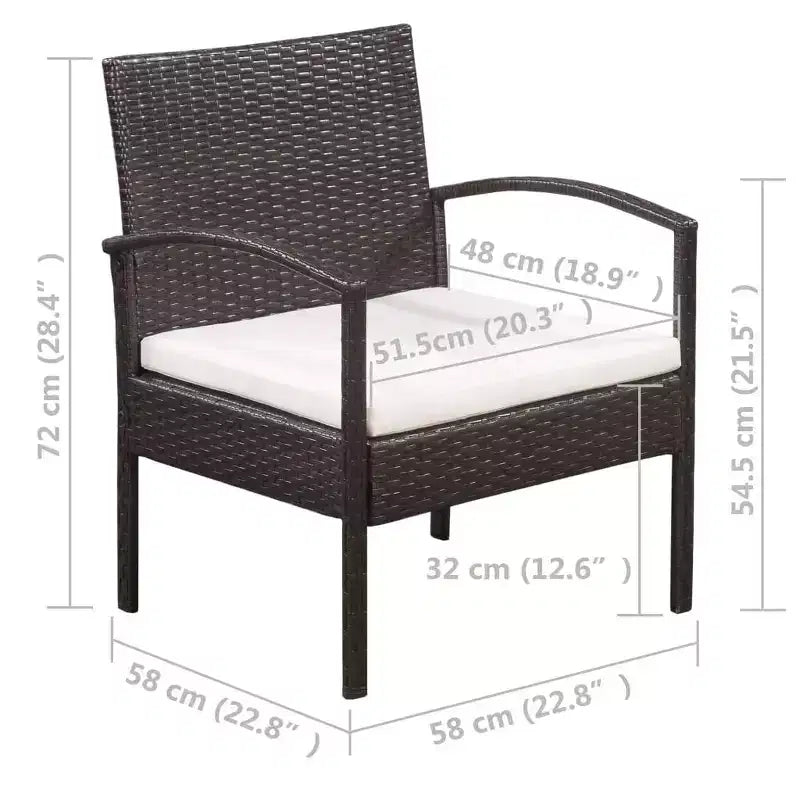 vidaXL Patio Furniture Set 5 Piece Outdoor Sofa with Coffee Table Poly Rattan