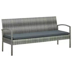 vidaXL Patio Furniture Set 5 Piece Outdoor Sofa with Coffee Table Poly Rattan