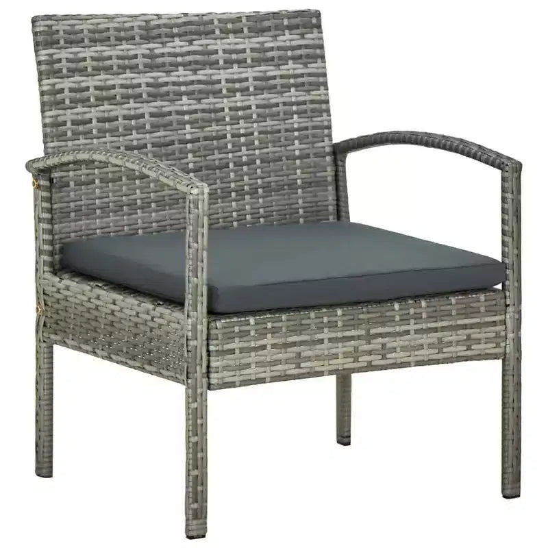 vidaXL Patio Furniture Set 5 Piece Outdoor Sofa with Coffee Table Poly Rattan