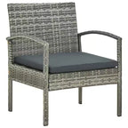 vidaXL Patio Furniture Set 5 Piece Outdoor Sofa with Coffee Table Poly Rattan