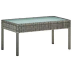 vidaXL Patio Furniture Set 5 Piece Outdoor Sofa with Coffee Table Poly Rattan