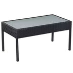 vidaXL Patio Furniture Set 5 Piece Outdoor Sofa with Coffee Table Poly Rattan