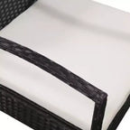vidaXL Patio Furniture Set 5 Piece Outdoor Sofa with Coffee Table Poly Rattan