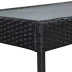 vidaXL Patio Furniture Set 5 Piece Outdoor Sofa with Coffee Table Poly Rattan