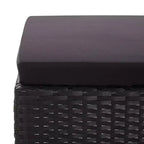 vidaXL Patio Furniture Set 3 Piece Sectional Sofa with Coffee Table Rattan