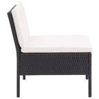 vidaXL Patio Furniture Set 3 Piece Sectional Sofa with Coffee Table Rattan