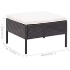 vidaXL Patio Furniture Set 3 Piece Sectional Sofa with Coffee Table Rattan