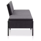 vidaXL Patio Furniture Set 3 Piece Sectional Sofa with Coffee Table Rattan