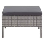 vidaXL Patio Furniture Set 3 Piece Sectional Sofa with Coffee Table Rattan