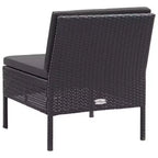 vidaXL Patio Furniture Set 3 Piece Sectional Sofa with Coffee Table Rattan