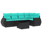 vidaXL Garden Sofa Set with Cushions Poly Rattan