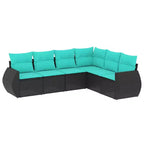 vidaXL Patio Sofa Set with Cushions, Modular Outdoor Sectional, Poly Rattan, Multiple Colors and Models