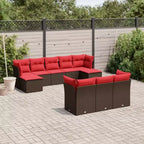 vidaXL Salon de jardin noir, en rotin PE bleu, Acier poudré