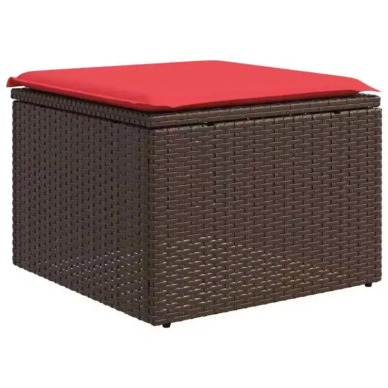 vidaXL Salon de jardin noir, en rotin PE bleu, Acier poudré