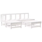 vidaXL Patio Furniture Set with Cushions Outdoor Lounge Set 5 Piece Solid Wood