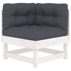 vidaXL Patio Furniture Set with Cushions Outdoor Lounge Set 5 Piece Solid Wood