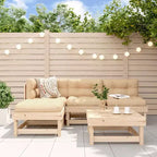 vidaXL Patio Furniture Set with Cushions Outdoor Lounge Set 5 Piece Solid Wood