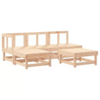 vidaXL Patio Furniture Set with Cushions Outdoor Lounge Set 5 Piece Solid Wood
