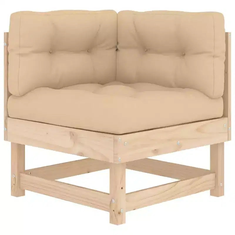 vidaXL Patio Furniture Set with Cushions Outdoor Lounge Set 5 Piece Solid Wood