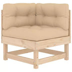 vidaXL Patio Furniture Set with Cushions Outdoor Lounge Set 5 Piece Solid Wood