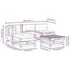 vidaXL Patio Furniture Set with Cushions Outdoor Lounge Set 5 Piece Solid Wood