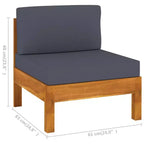 vidaXL Salon de jardin en bois, Bois