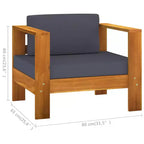 vidaXL Salon de jardin en bois, Bois