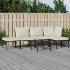 vidaXL Patio Furniture Set Sectional Sofa Patio Lounge Set with Cushions Steel
