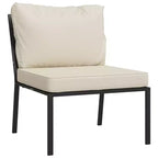 vidaXL Patio Furniture Set Sectional Sofa Patio Lounge Set with Cushions Steel