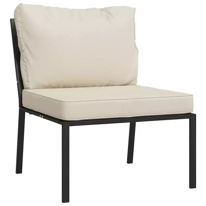 vidaXL Patio Furniture Set Sectional Sofa Patio Lounge Set with Cushions Steel