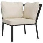 vidaXL Patio Furniture Set Sectional Sofa Patio Lounge Set with Cushions Steel