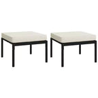 vidaXL Patio Furniture Set Sectional Sofa Patio Lounge Set with Cushions Steel